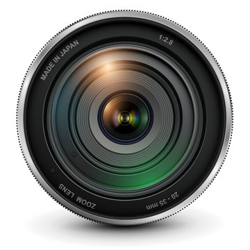 camera photo lens, vector illustration.