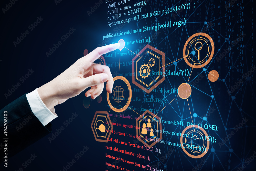 Poster Future and programming concept