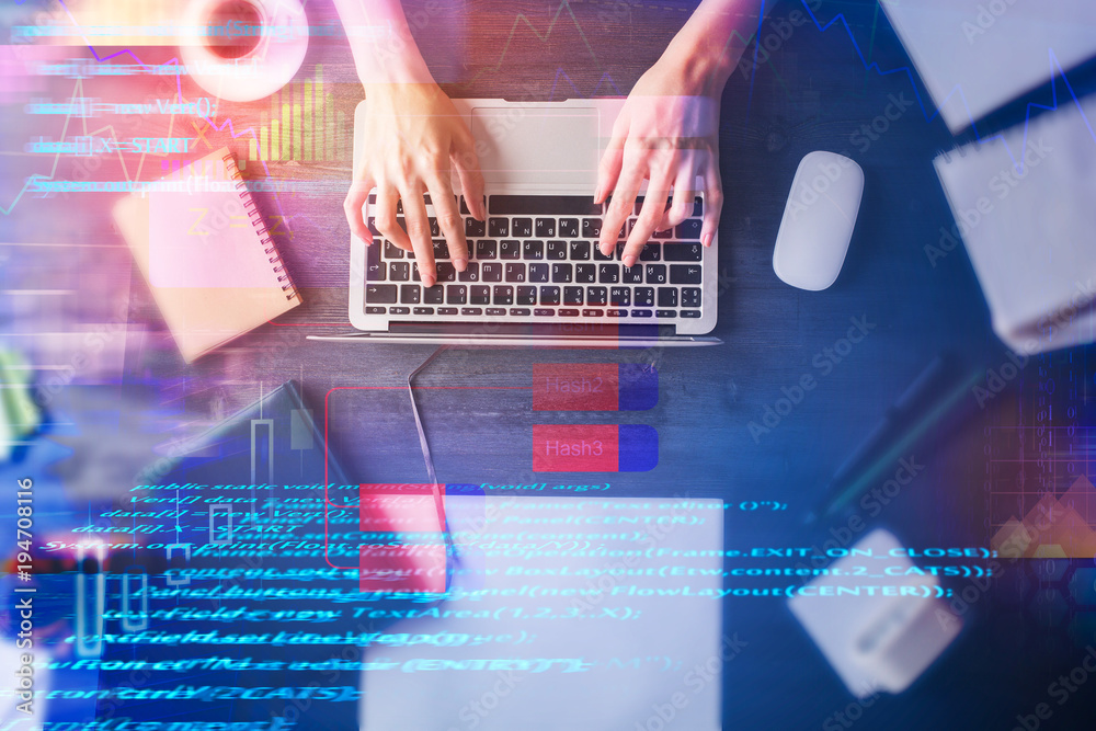 Aufkleber Programming, computing and information concept