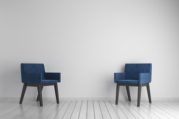 Modern living room with chairs