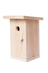 wood birdhouse isolated
