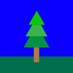 Fir-tree in the nature