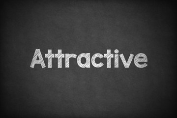 Attractive on Textured Blackboard.