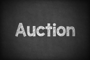 Obraz premium Auction on Textured Blackboard.