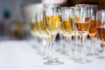 Champagne in glasses