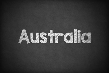 Obraz premium Australia on Textured Blackboard.