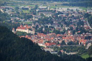 Fototapeta na wymiar The view of Fussen town, Bavaria, Germany