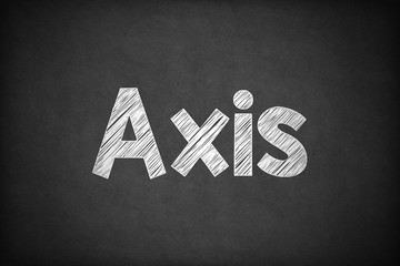 Axis on Textured Blackboard.
