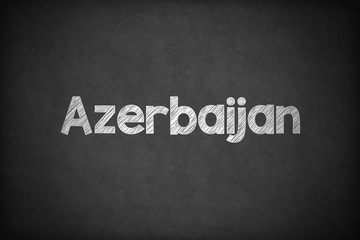 Azerbaijan on Textured Blackboard.