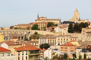 Obraz premium View to the center of Segovia, Spain 