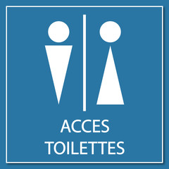 Logo accès toilettes.