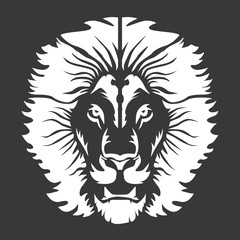 Plakat Lion head isolated on black 2