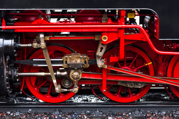 steam train close up