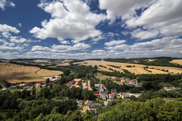 Fototapeta na wymiar View of the fields from a bird's eye view. Poland