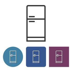 Refrigerator line icon in different variants