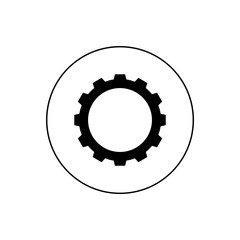 Gear icon, logo