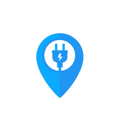 Obraz premium charging station icon with electric plug