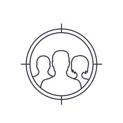 focus group, target audience line icon