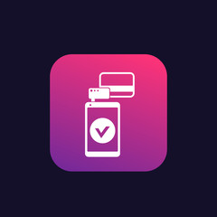 Obraz premium mobile terminal vector icon