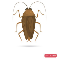Cockroach color flat icon