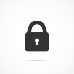 Vector image of a lock icon.