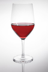red wine glass isolated on white