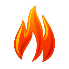 Fire flame 3d red icon