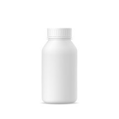 Vector 3d mockup of bottle with lid