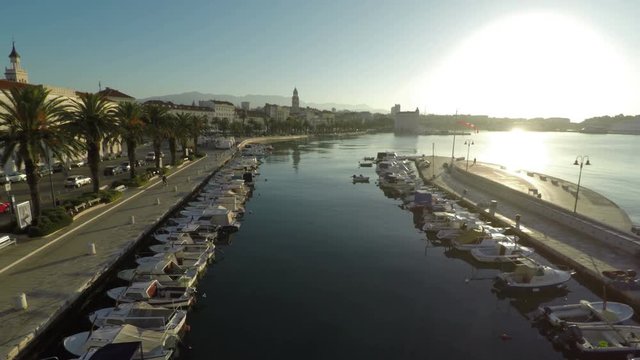 Aerial shot of Luka Split