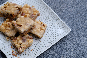 Close up Homemade   Hazelnut Slices. (selective Focus)