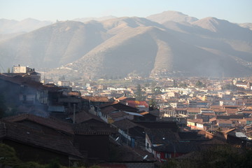 Obraz premium City of Cusco in the Morning Sun