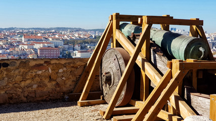 An ancient cannon on a fortress
