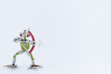 Robot toys made from wire