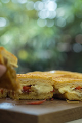 Close up Homemade   French Toast. (selective Focus)