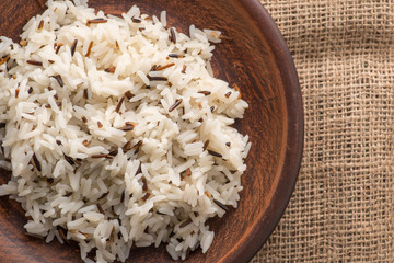 Plate with rice