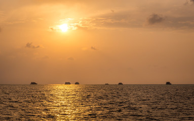 Beautiful sunset over Indian ocean
