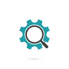 Smart Search System logo icon isolated in white background
