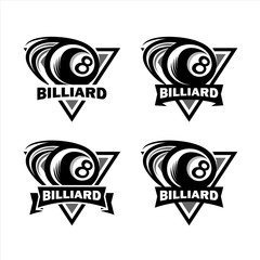 Billiard Triangle Badge Logo