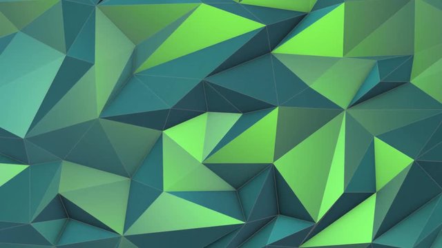 Green abstract low poly triangle background
