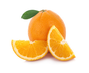 Orange slice isolated on white background