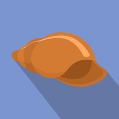 Small shell icon. Flat illustration of small shell vector icon for web