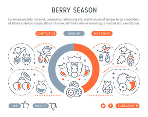 Website Banner and Landing Page of Berry Season.