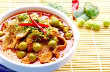 Thai style Red curry with Beef menu  or Thai name is panaeng neur.