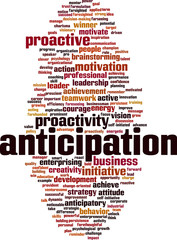 Obraz premium Anticipation word cloud