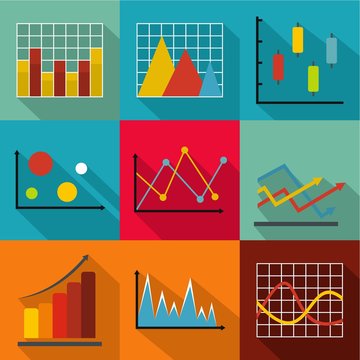 Economic Policy Icons Set. Flat Set Of 9 Economic Policy Vector Icons For Web Isolated On White Background