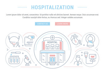 Website Banner and Landing Page of Hospitalization.