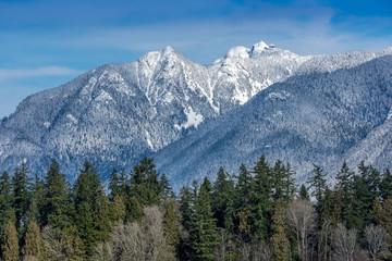 Fototapeta na wymiar Rocky Mountains, Vancouver, British Colombia, Canada.