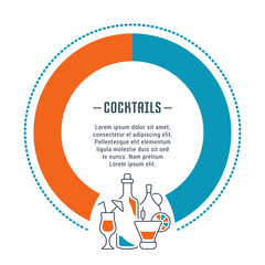 Website Banner and Landing Page of Cocktails.