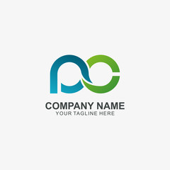 Infinity Letter P & C logo used for your Company