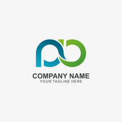 Infinity Letter P & B logo used for your Company